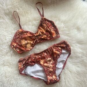 Spell Amethyst bralette and panty set Small EUC